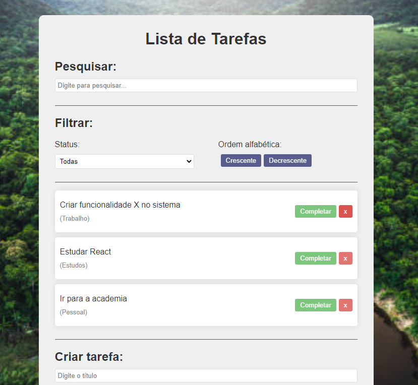 Lista de Tarefas